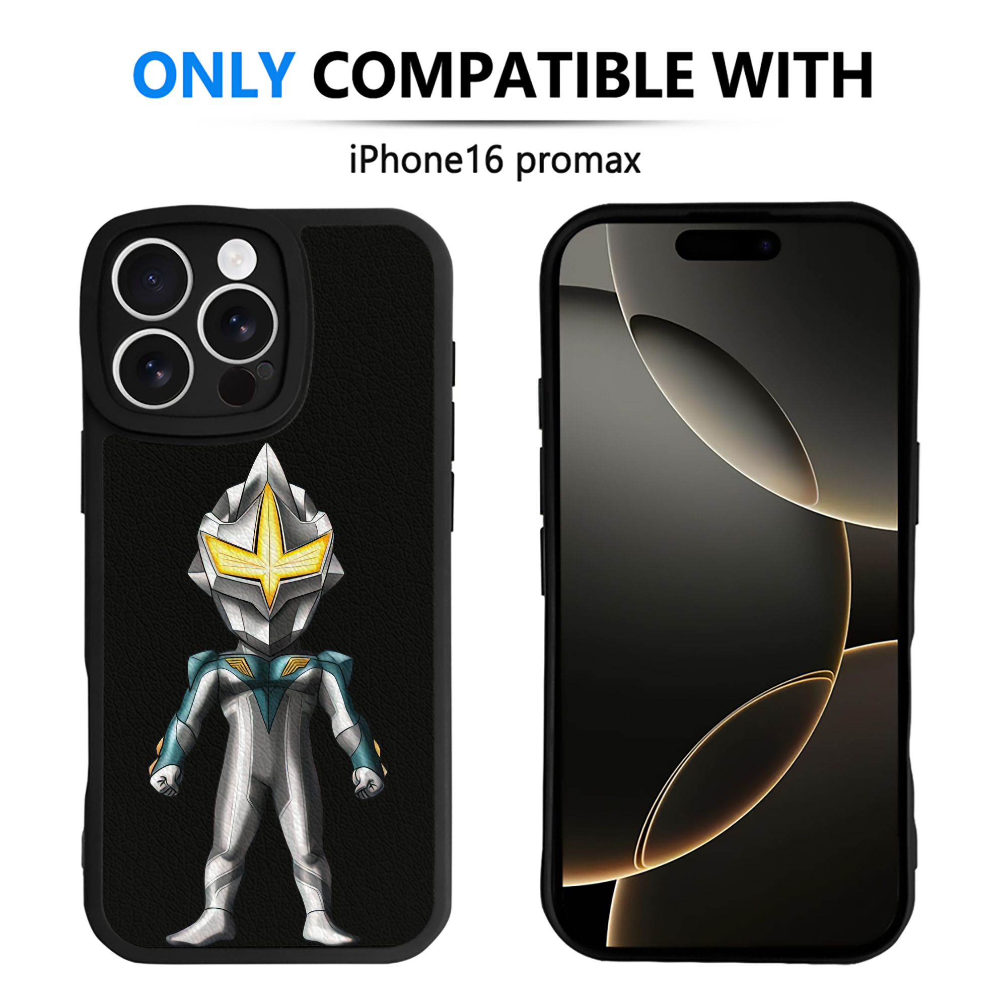 （画像用） ウルトラマン Ultraman 【iPhone 16シリーズ対応】シリコンスマホケース（レザー調） 材質：シリコン